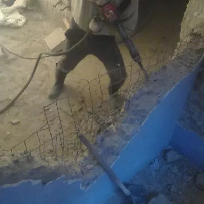Демонтаж бетонных перегородок и фундаментов - 1