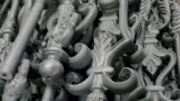 Очистка пескоструем декоративных опор