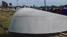 Пескоструй корпуса лодки КАЗАНКА Пескоструй корпуса лодки КАЗАНКА