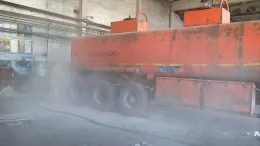 Пескоструйная очистка бензовоза