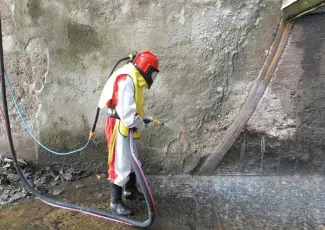 Пескоструйная обработка бетона 1