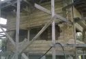 Пескоструйная обработка деревянного храма 2